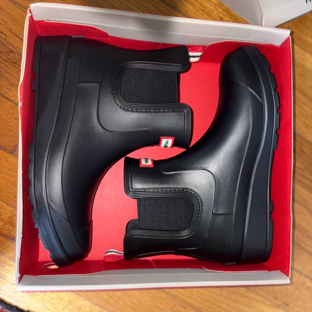 Hunter Classic Black Ankle Boots